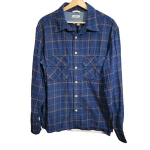 The Hill-Side Blue Plaid Flannel Button Up Shirt